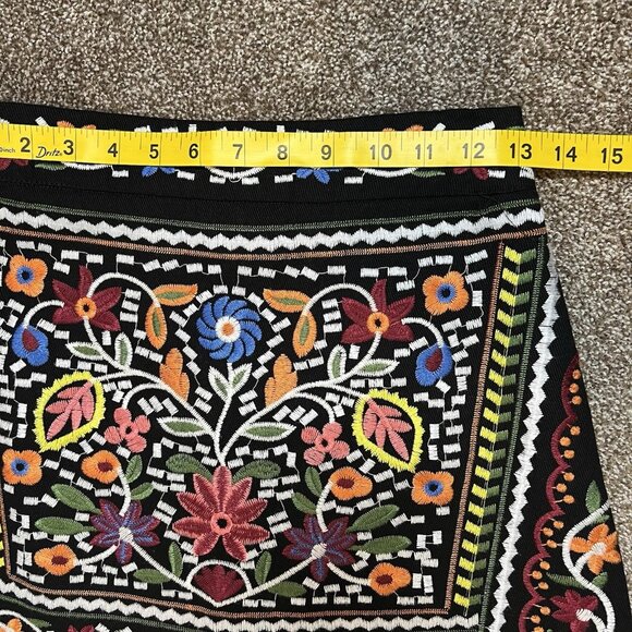 LULUS Women Mini Skirt Small Size black embroidered Don't Stop the Party A Line - Picture 7 of 12